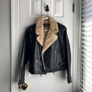 Faux Leather Moto Jacket